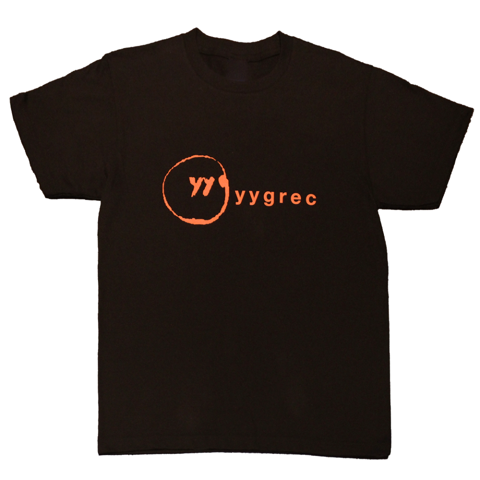 yygrec Logo T-shirts Black×Orange